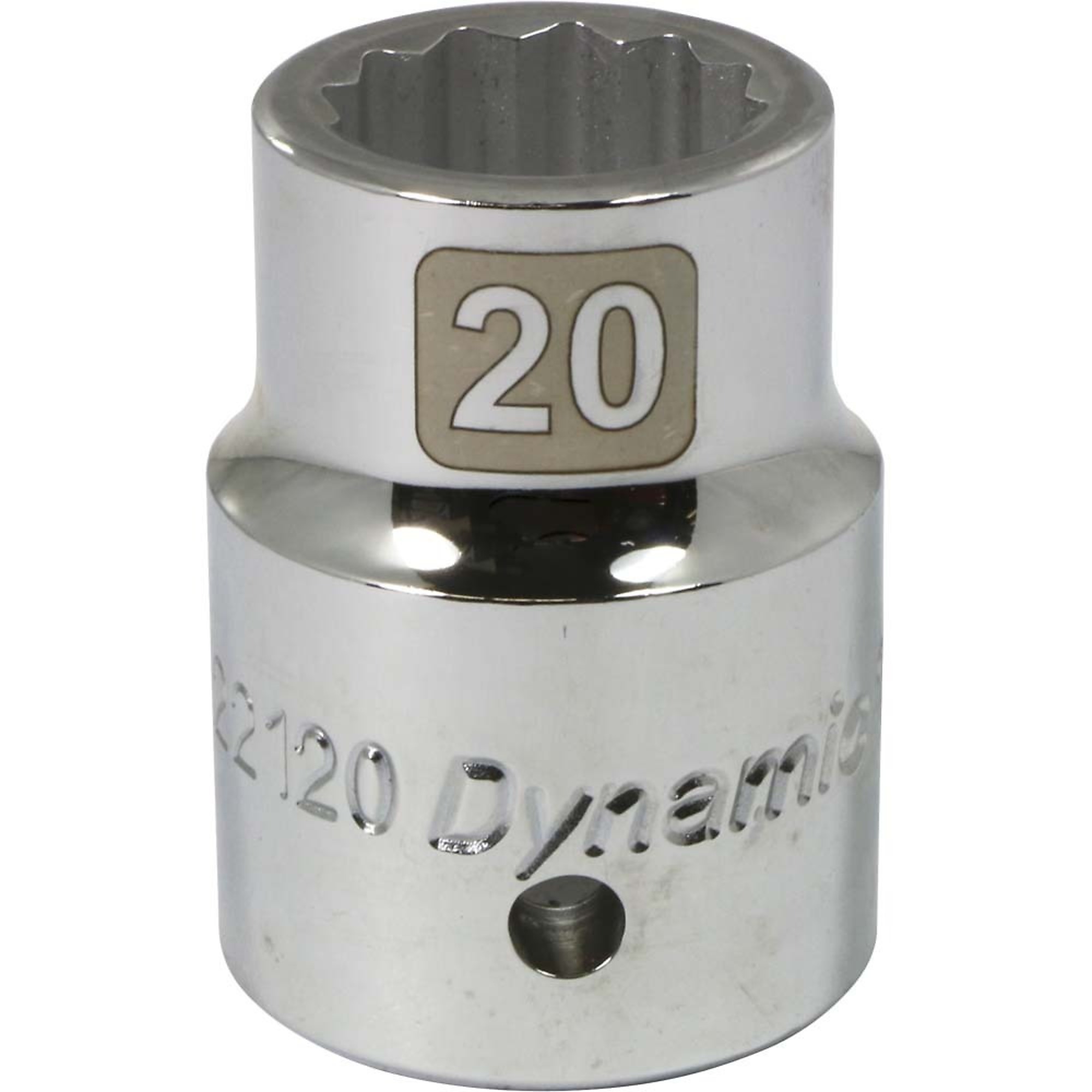 Dynamic Tools 3/4" Drive 12 Point Metric, 20mm Standard Length, Chrome Finish Socket